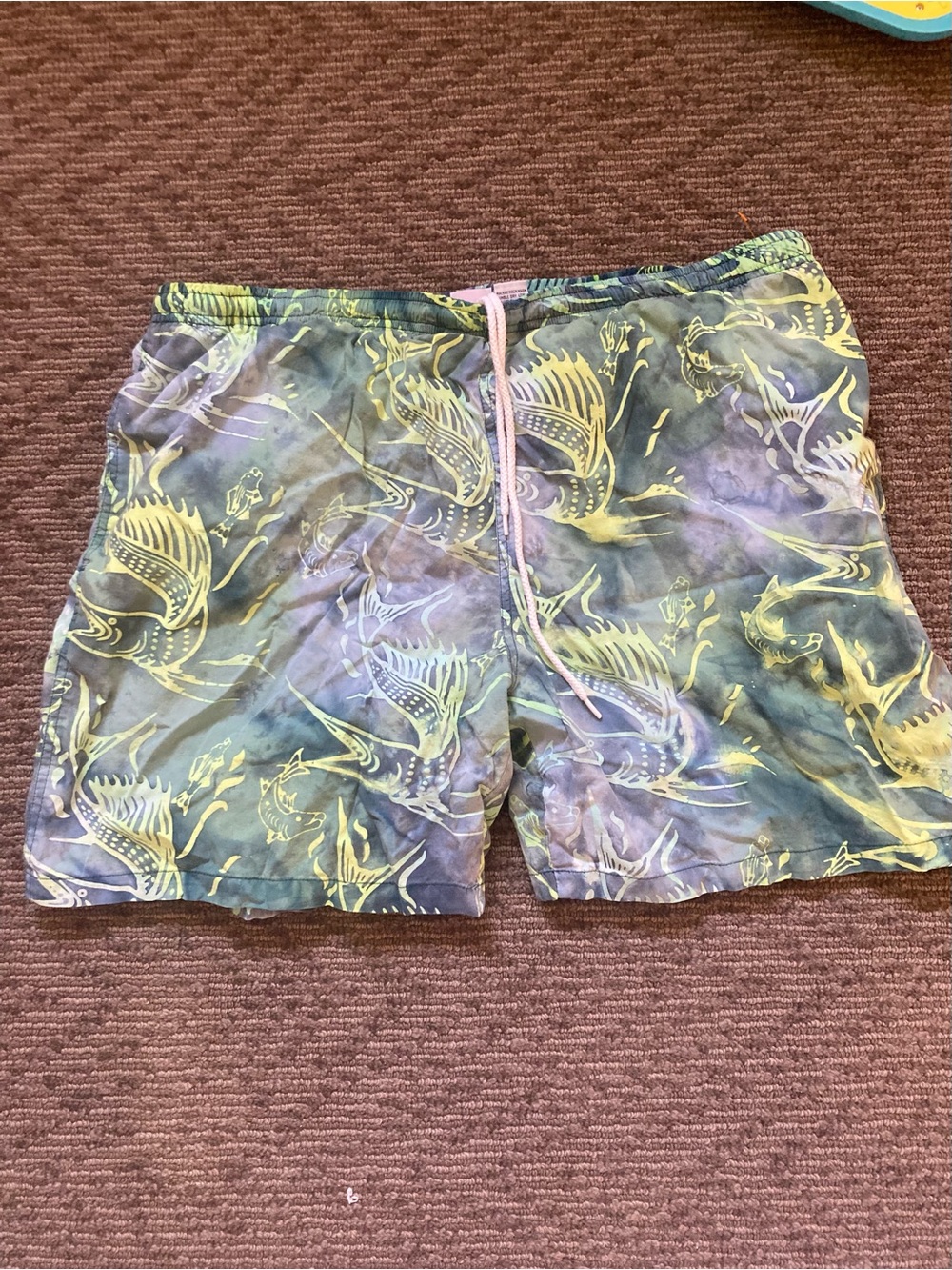 90s Y2K TYR Swordfish Print Swim Trunks Swimsuit size large